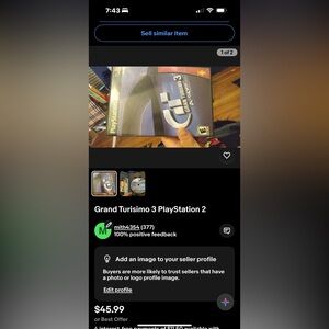 Grand Turisimo 3 PlayStation 2 disc game